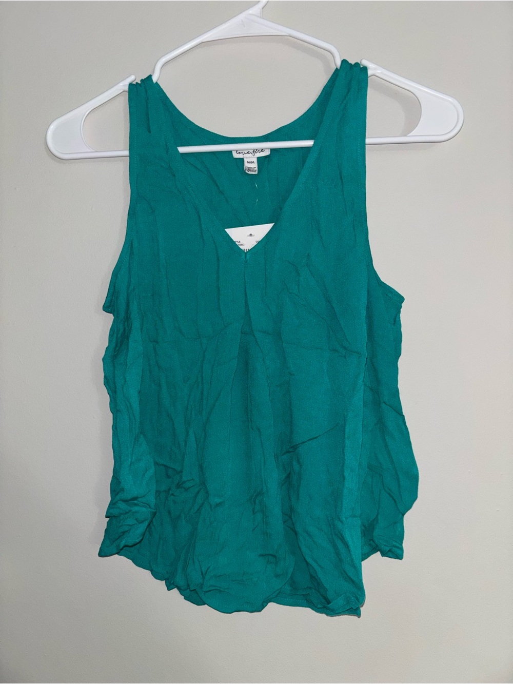 Mossimo Supply Co. Teal V-Neck Sleeveless Tank